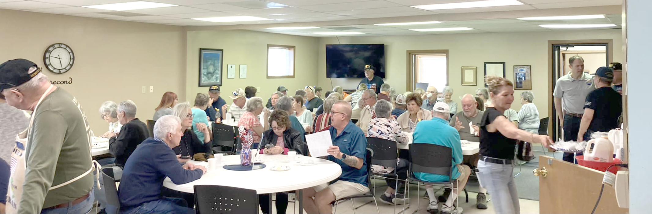 Two Rivers American Legion Post 319 held their last Pancake Breakfast of the season on April 14. The event had a record-breaking turnout. Thanks to the generosity of those attending the breakfast, $2,300 will be donated to the Civil Bend Cemetery at their next meeting May 2 at 7 p.m. 